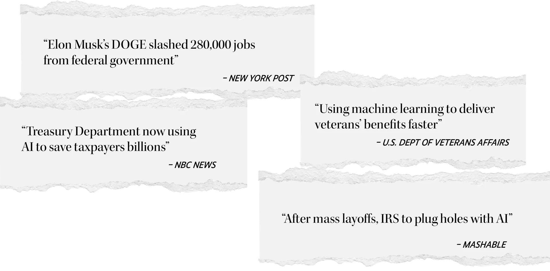 ai government headline collage